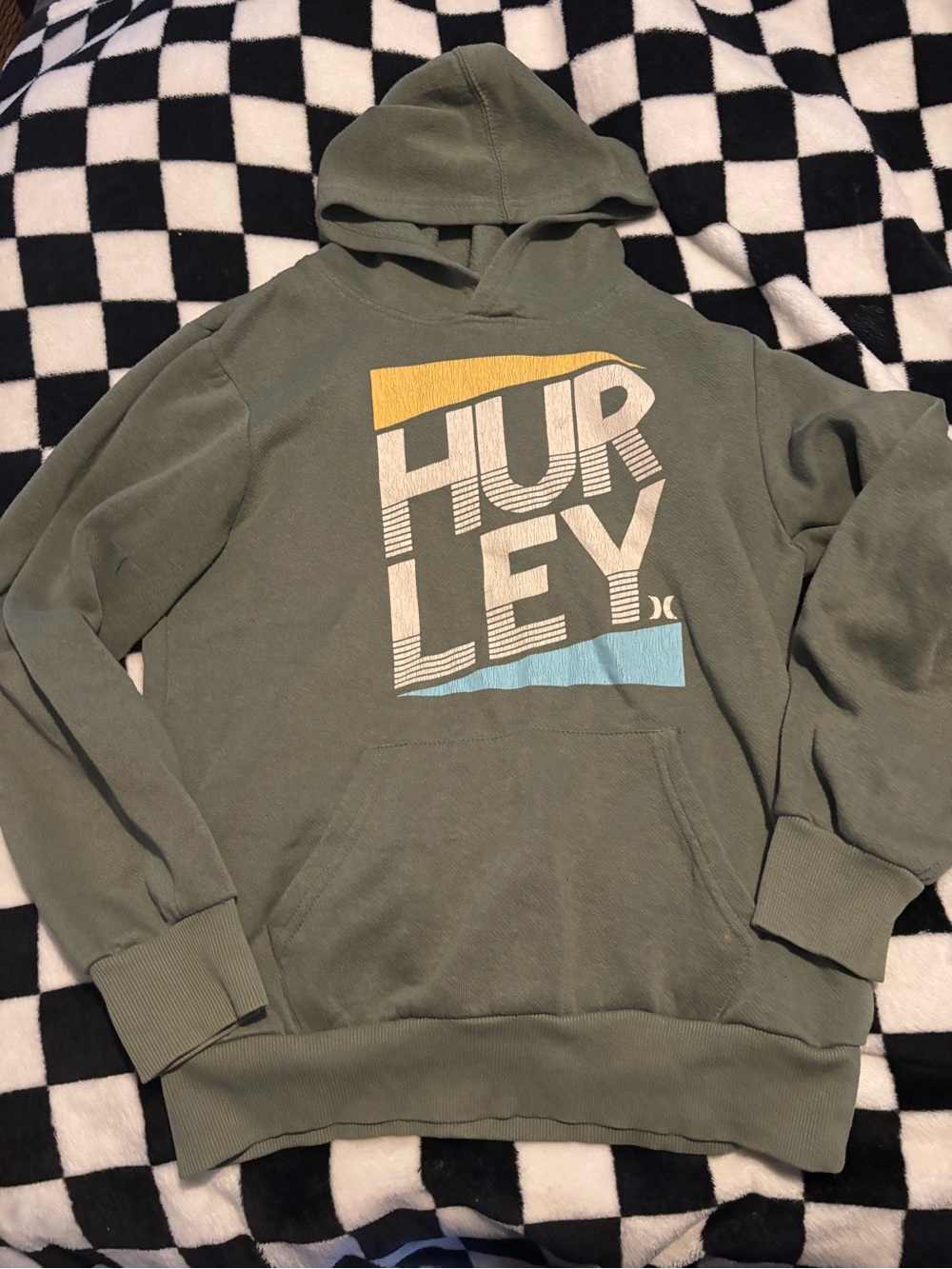 Size large Hurley hoodie (cracked logo)
